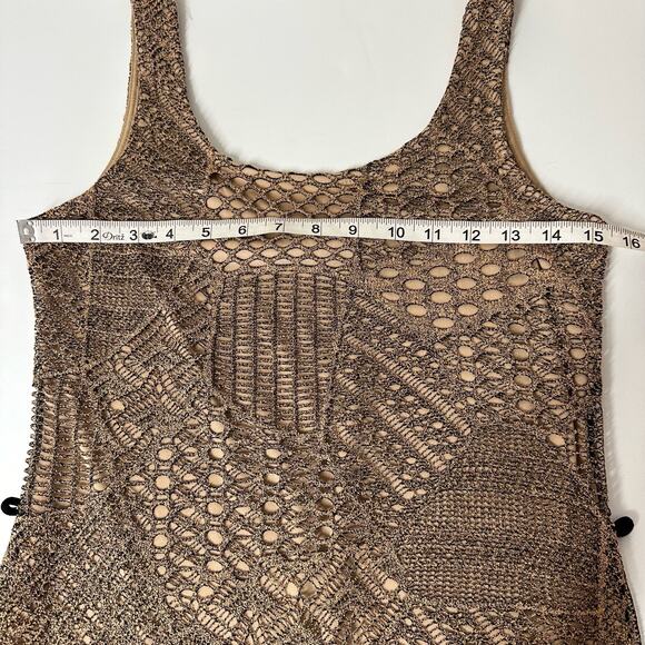 EASLE Brown Cutout Sleeveless Bodycon Mini Dress Small - Picture 7 of 8